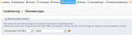 Übersetzungen - PrestaShop - Theme