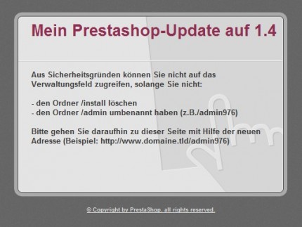 Back Office nicht erreichbar aufgrund Installersperre