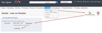 Ogone PrestaShop Modul-Installation